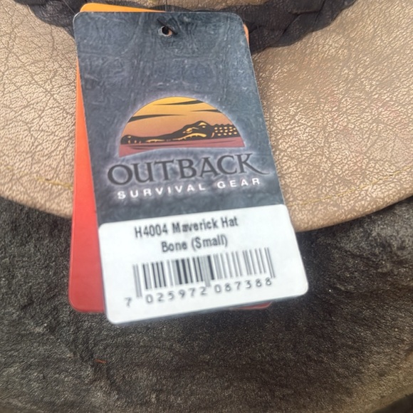 OUTBACK SURVIVAL GEAR DISTRESSED  BONE LEATHER COWBOY HAT - S - NWT ! 🤠 - Picture 6 of 9